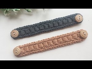 钩针编织口罩用护耳扣(男女适用)Crochet Face Mask Ear Saver/Face Mask Strap For Beginner