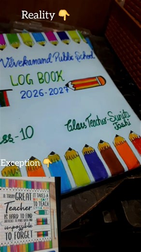 Easy Notebook cover decoration #log book #youtubeshorts