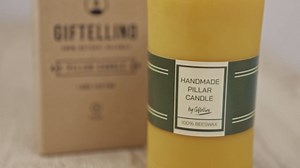 Extra Large Pure Beeswax Pillar Candle - 80 Hours Lasting - 100% Pure Beeswax and Cotton Wick - Unscented Candle for Emergencies - Candle Lovers Gift