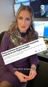 2.4M views · 26K reactions | The National Weather Service is no longer providing language translations of its products after their contract with an artificial intelligence company has lapsed. Experts warn the change could put non-English speakers at risk of missing potentially life-saving warnings about extreme weather. ABC News station KTRK meteorologist Elyse Smith explains the risk communities may face. https://abcnews.visitlink.me/jLUMtc | ABC News | Facebook
