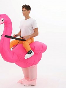 Watch inflatable flamingo costume on Amazon Live