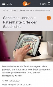 Thrilled that a documentary I worked on with ZDF is now available to watch! It's all about London's hidden history but seeing as it's all in German and I'm dubbed I haven't been able to watch it myself! Hope it's fun for any German friends out there! https://www.zdf.de/dokumentation/terra-x-history/geheimes-london--raetselhafte-orte-der-geschichte-100.html | Look Up London