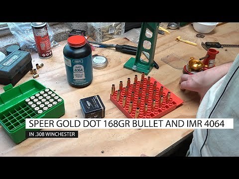 Loading .308: 168gr Speer Gold Dot and IMR 4064
