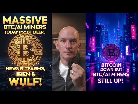 Bitcoin Down, Miners Still GREEN! Massive News From BTC/AI Miners BTDR, BITF, IREN & WULF!