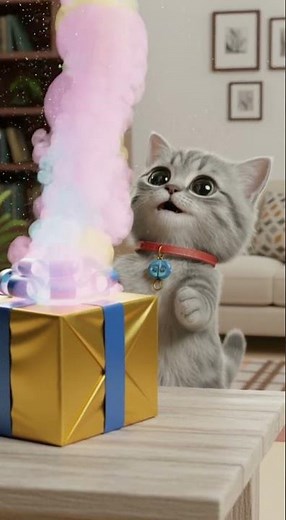 ICAM Opens a Mysterious Gift Box 😺🎁 #ICAM #CatShorts #shorts_video #catshorts #cat #icam #cute