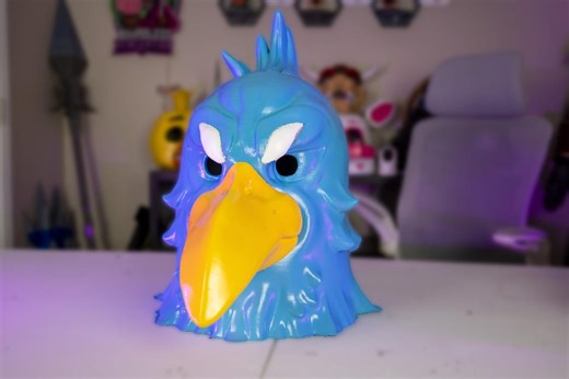 3D Printed Fantasy Bird Mask – Wearable Cosplay Helmet & Anime-inspired Prop (19" H, 33" Circumference) - Etsy