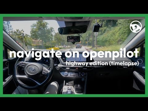 navigate on openpilot (Highway Timelapse) - comma three full drive