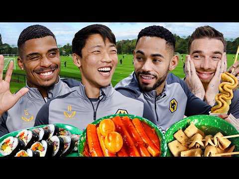 Wolves FC try Korean street food with Hwang Hee Chan | Spicy surprises & fun reactions!