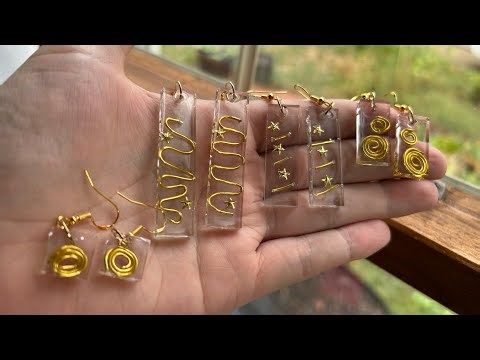 Easy UV Resin Earrings Using Jewelry Wire! 💕 Beginner Friendly!