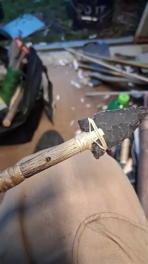 Tiger Chert Arrowhead Test Fit for Primitive Archery