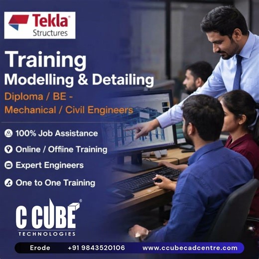 Top Tekla Structures Training in Erode | Steel Structure Modelling & Detailing Course | civil & Mech