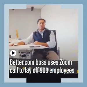 38K views · 211 reactions | Vishal Garg, chief executive of US-based digital mortgage lender ‘Better.com’, laid off 900 employees via a Zoom call. bit.ly/3lDST0T | The National | Facebook