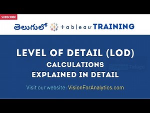 Tableau in Telugu - Level of detail (LOD) expressions explained with examples