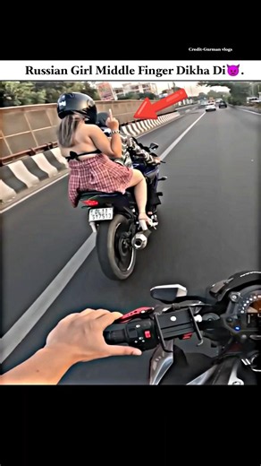 Russian Girl Ko Ride Diya #superbike Pe😂Middle Finger Dikhai thi👿#shorts #bike #rider #russia #z900