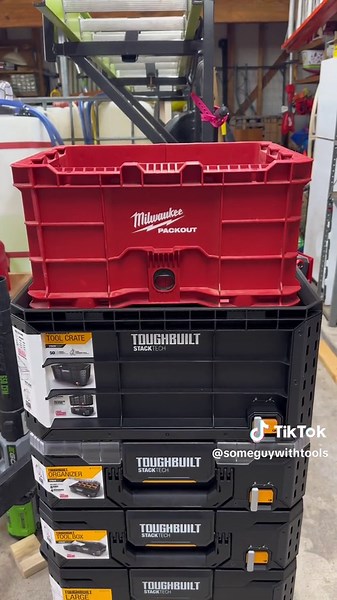 What do you think of the size difference between @TOUGHBUILT® INDUSTRIES INC. StackTECH and Milwaukee PACKOUT?? - - - - #toughbuilt #toughbuilttools #teamtoughbuilt #toughbuiltstacktech #stacktech #toolstorage #toolbox #toolboxes #toolstorage #newtools #tools #powertools #cordlesstools #toolsofthetrade #toolsoftheday #toolsthatworkforyou #bluecollar #shoptools #mechanic #mechanictools