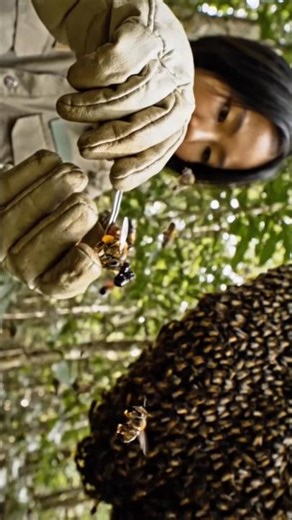 Honey Bee POV 🐝 Inside Hive | Real Colony Footage 😱 #nature #natureshorts #wildlife #pov