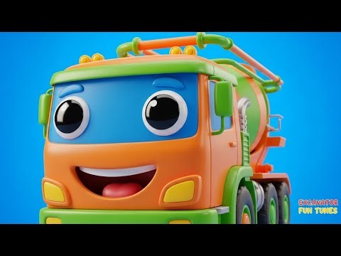Kids Songs: Construction Trucks in Action! | Fun 3D Animation