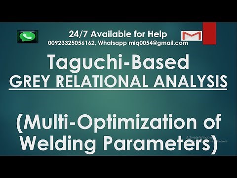 Taguchi-based Grey Relational Analysis (GRA) | Multi-optimization of Welding Parameter | Taguchi GRA