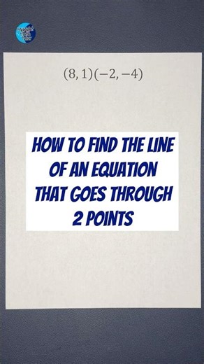 How to Find the Equation of a Line Given 2 Points | Point-Slope Form #linearequations #math #maths