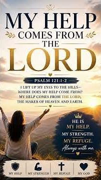 My help comes from the Lord - Psalm 121:1-2.