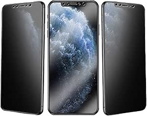 3 Pack for iPhone 12 / iPhone 12 Pro Matte Privacy Screen Protector Full Coverage 9H Anti-fingerprint Anti-Spy Matte Tempered Glass for iPhone 12/12 Pro,6.1”, Transparent