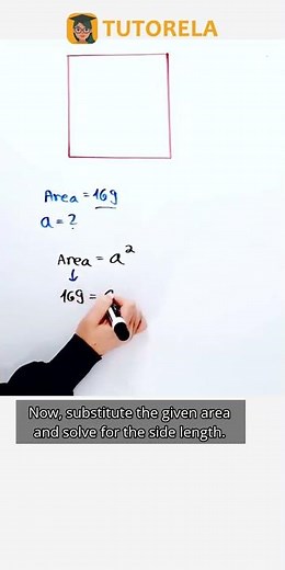 Find Side Length from Area 169: Square Root Explained #Math #SquareFor9thGrade #AreaOfTheSquare