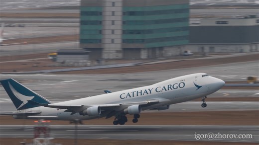 3.1K views · 62 reactions | Boeing 747 of Cathay Pacific Cargo take off HONG KONG - JANUARY 26, 2025: Cathay Pacific Cargo Boeing 747, B-LID take off. Jumbo jet departure, side view. Spotting #Boeing747,#JumboJet,#CathayPacific,#Cargo,#HongKong #AvGeek,#AviationLovers,#spotting,#споттинг,#Гонконг | Aviation video | Facebook