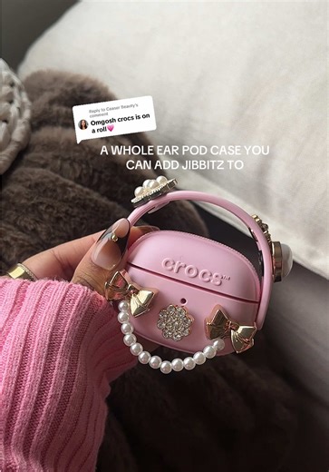 Replying to @Ceaser Beauty I am in love with this @Crocs ear pod case 😩💕✨👏🏽 and you can add your Jibbitz! Say less! #crocs #crocsaccessories #tiktokshopcreatorpicks #earpodcase #cuteaccessories