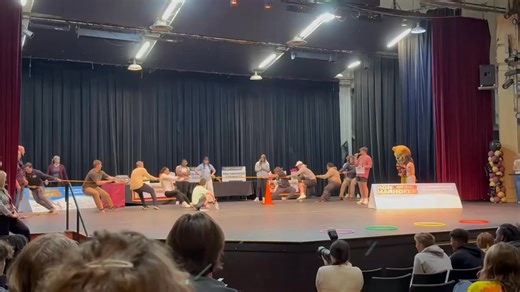 Teachers versus Students tug of war from the Senior End of Year Activity! Who did you have winning? 🙂 #BulldogPride | Stow-Munroe Falls City School District