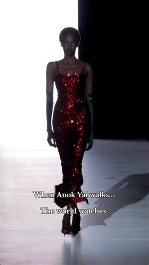 Anok Yai Serving pure supermodel energy at Dolce & Gabbana Fall/Winter 2023#anokyai