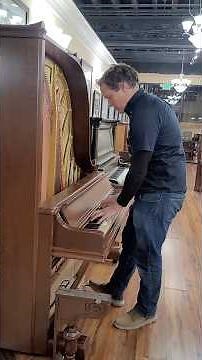 AFTER: = to a 7' Grand! 1885 Schimmel & Nelson Verti-Grand 74" Heirloom Upright Piano Restoration