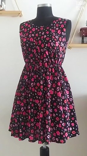 Simple A-Line Dress Cutting and Sewing Tutorial