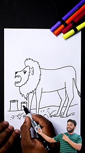 109K views · 1.6K reactions | How to Draw Lion Easily | Viral Lion Drawing Vedio | AP Drawing | Facebook