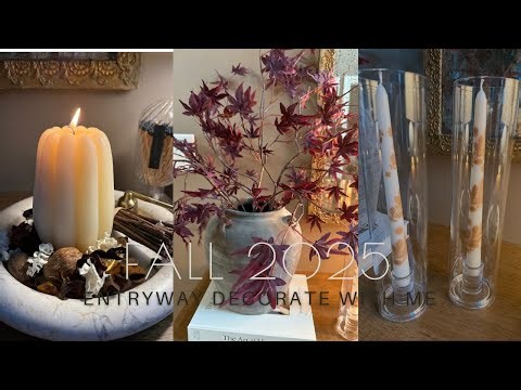 COZY FALL 2025 ENTRYWAY DECORATE WITH ME | ENTRYWAY DECORATING IDEAS FOR FALL