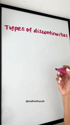 3 types of discontinuities. Save this for your AP Calculus class, Unit 1! #calculus #calculusreview