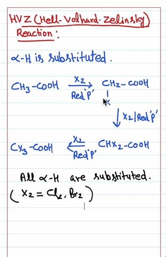 Hell–Volhard–Zelinsky Reaction | α-Halogenation of Acids