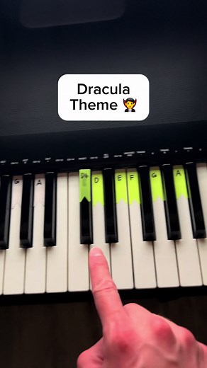Dracula Theme 🧛 (Piano Tutorial) #dracula #draculatheme #pianotutorial #pianocover #foryoupage