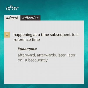 After | meaning of After