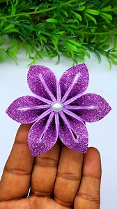 33K views · 1K reactions | Wonderful Mini Glitter Paper Flower #handmade #flowers #diy | Origami Art & Crafts | Facebook