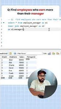 🔥 Find Employees Earning More Than Their Manager in SQL | Self Join Interview Trick!