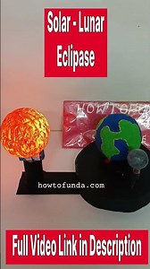 solar - lunar eclipse working model for science project exhibition - earth moon rotation howtofunda