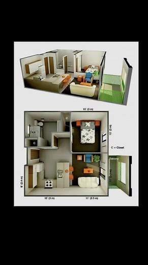 🌿- This modern apartment layout is pure perfection. #apartmentdesignideas #moderninterior #homeinspiration #apartmentliving #stylishhome🌿 #dreamhouse 🏡ℂ𝕋𝕋𝕆💚 | Dream House