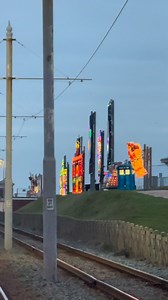 Blackpool illuminations tonight with the clock taken away before they eventually go off for another year. #blackpool #entertainment #Amazing #today | The Blackpool Lads