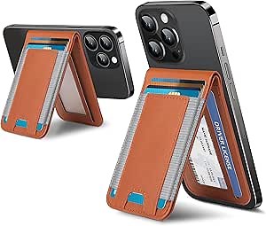 ExtreLife 2-in-1 Magsafe Wallet, Adjustable Stand and Open ID Window, Magnetic Wallet for iPhone 17/16/15/14 Pro Max/14 Pro/14/14 Plus/13/12 Series, 9 Cards, Brown