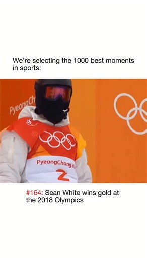 @momentsofsport26 on Instagram: "Sean White winning gold in the halfpipe at the 2018 Winter Olympics in PyeongChang stands as one of the most unforgettable moments in modern sports, not just for snowboarding but for Olympic history as a whole. Already a legend with two Olympic gold medals to his name, White entered the competition facing immense pressure, younger challengers, and doubts after a difficult few years marked by injuries and setbacks. The event itself felt like a storybook drama, wit