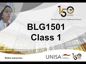 2024 BLG1501 Semester 1 Class 1 INTRODUCTION