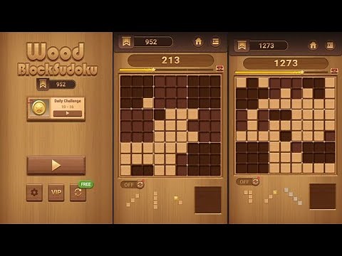 Wood Block Sudoku (-by Kidult Lovin) - free offline block puzzle game for Android - gameplay.