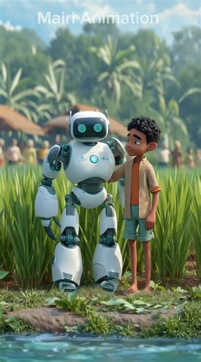 A Poor Boy Found an AI Robot | 3D Animated Short Story | Future Village Transformation