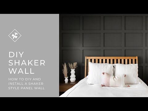 How to DIY a Shaker Style Accent Wood Panel Wall