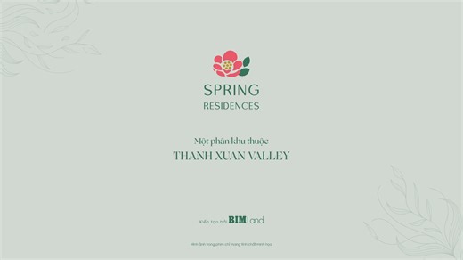 ✨ Khởi đầu một chuẩn sống mới tại Spring Residences, nơi bốn mùa luôn rực rỡ sắc hoa, và mỗi sớm mai là một bản giao hưởng đánh thức mọi giác quan cùng những cảm xúc trong trẻo. ✨ Mỗi căn biệt thự Spring Residences là một miền sống tinh tế trong sự giao hòa của thiên nhiên và cộng đồng ưu tú, mở ra nhịp sống yên bình mà phóng khoáng, thư thái mà tràn đầy năng lượng. ✨ Chào mừng bạn đến với hành trình đánh thức cảm hứng bất tận tại Spring Residences - Hơi thở đương đại tại miền an trú Thanh Xuan 